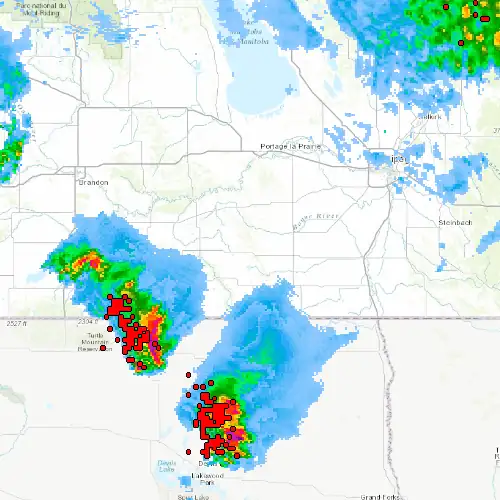 Radar near Deerwood at now — 10:00 pm CDT, Mon Sep 7