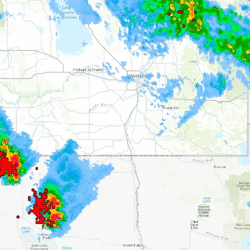 Radar near Morris at now — 9:54 pm CDT, Mon Sep 7