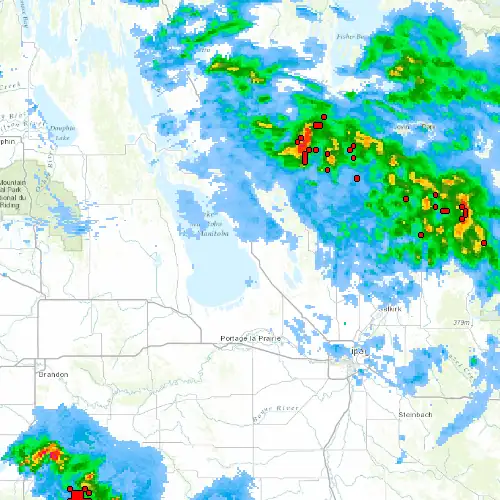 Radar near Oak Point at now — 10:00 pm CDT, Mon Sep 7