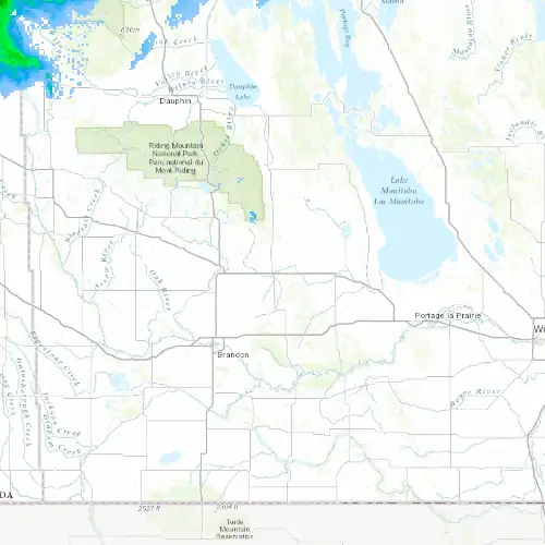 Radar near Shilo at now — 11:48 pm CDT, Fri Jul 10