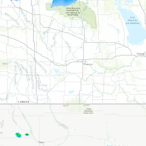 Radar near Souris at now — 1:00 am CDT, Sat Jul 11