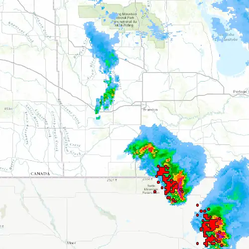 Radar near Souris at now — 10:00 pm CDT, Mon Sep 7