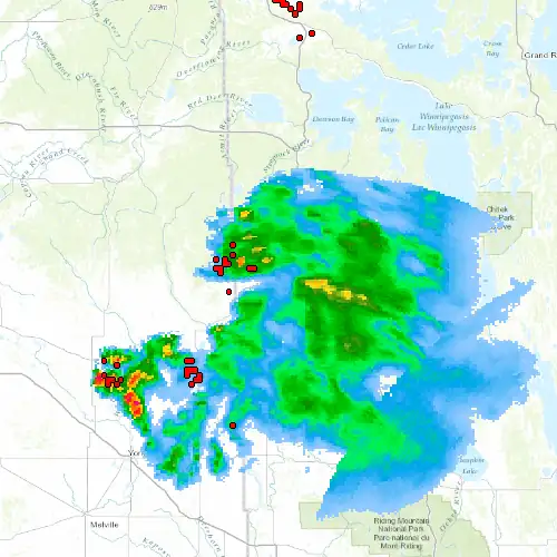 Radar near Swan River at now — 1:06 am CDT, Sat Jul 11