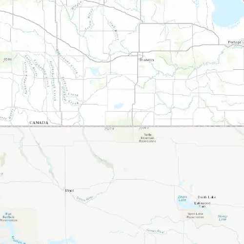 Radar near Turtle Mountain (Provincial Park) at now — 12:00 am CDT, Sat Jul 11