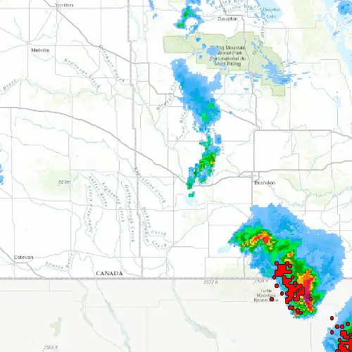 Radar near Virden at now — 10:00 pm CDT, Mon Sep 7