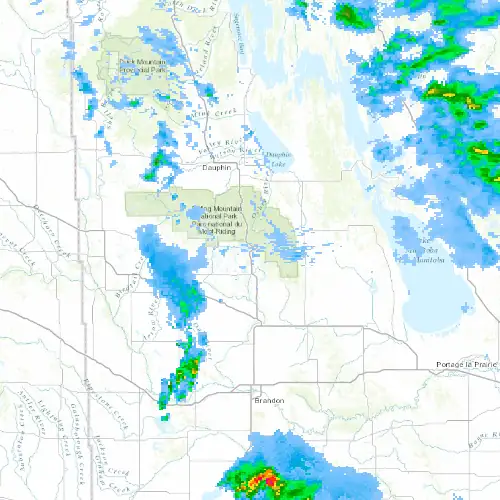 Radar near Wasagaming at now — 10:00 pm CDT, Mon Sep 7