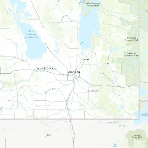 Radar near Winnipeg (The Forks) at now — 12:00 am CDT, Sat Jul 11