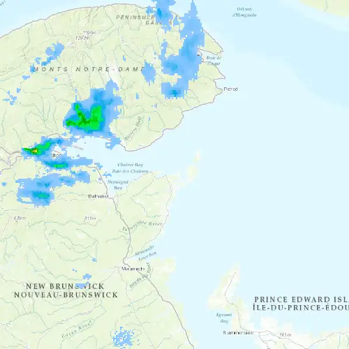 Radar near Bas-Caraquet at now — 12:00 am ADT, Tue Sep 8