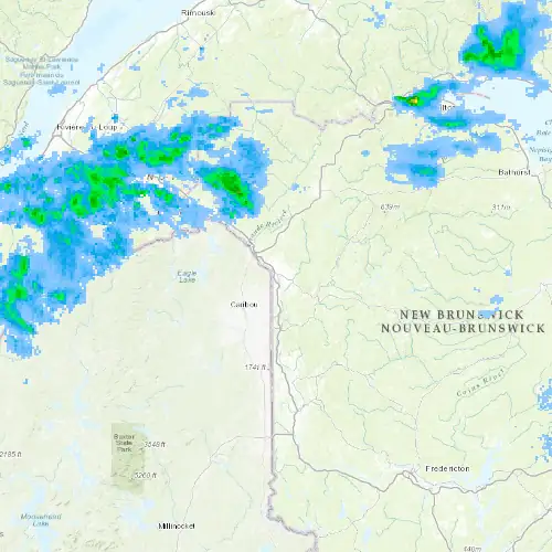 Radar near Grand Falls at now — 12:00 am ADT, Tue Sep 8
