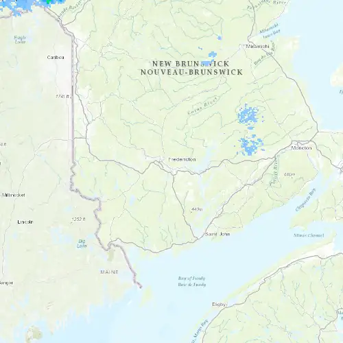 Radar near Oromocto at now — 12:00 am ADT, Tue Sep 8