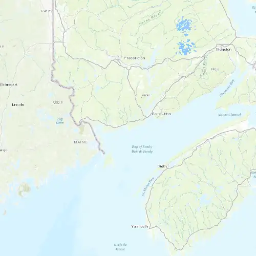 Radar near Point Lepreau at now — 12:00 am ADT, Tue Sep 8