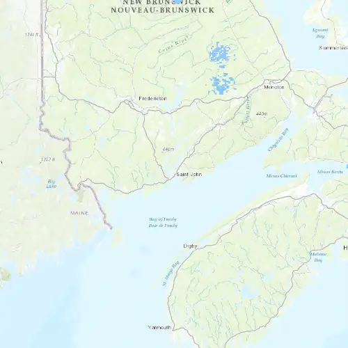 Radar near Saint John at now — 12:00 am ADT, Tue Sep 8