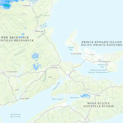 Radar near Shediac at now — 12:00 am ADT, Tue Sep 8