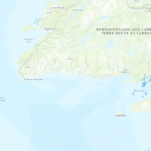 Radar near Burgeo at now — 2:24 am NDT, Sat Jul 11