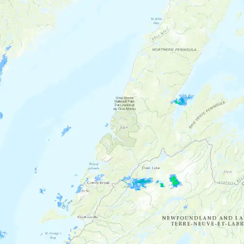 Radar near Gros Morne at now — 12:30 am NDT, Tue Sep 8