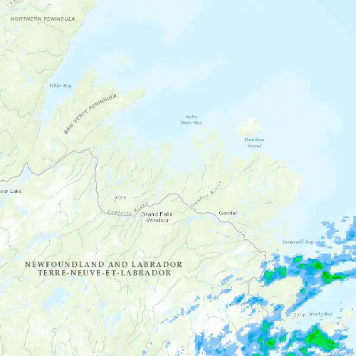 Radar near Lewisporte at now — 2:30 am NDT, Sat Jul 11