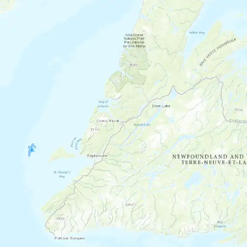 Radar near Marble Mountain at now — 3:30 am NDT, Sat Jul 11
