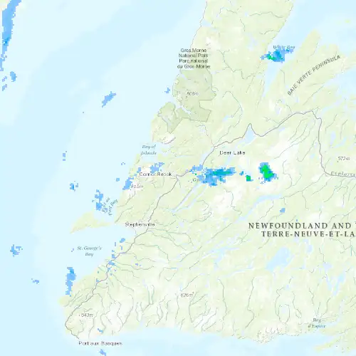 Radar near Marble Mountain at now — 12:30 am NDT, Tue Sep 8