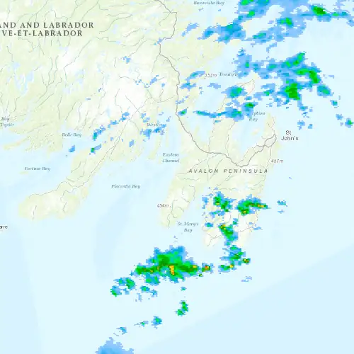 Radar near Placentia at now — 3:30 am NDT, Sat Jul 11