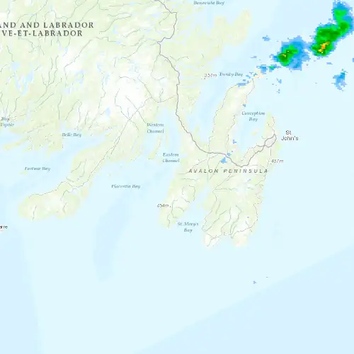 Radar near Placentia at now — 12:30 am NDT, Tue Sep 8