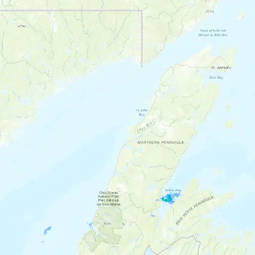 Radar near Port au Choix at now — 12:36 am NDT, Tue Sep 8
