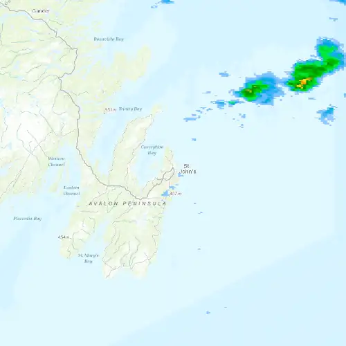 Radar near St. John's at now — 12:30 am NDT, Tue Sep 8