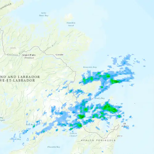 Radar near Terra Nova (National Park) at now — 2:36 am NDT, Sat Jul 11