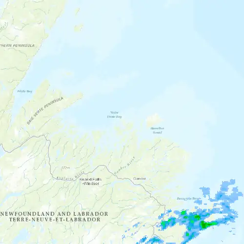 Radar near Twillingate at now — 2:24 am NDT, Sat Jul 11