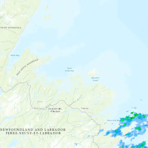 Radar near Twillingate at now — 3:30 am NDT, Sat Jul 11