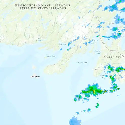Radar near Winterland at now — 3:30 am NDT, Sat Jul 11