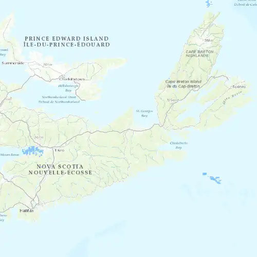 Radar near Antigonish at now — 12:00 am ADT, Tue Sep 8