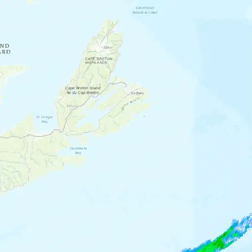 Radar near Fourchu Head at now — 2:00 am ADT, Sat Jul 11