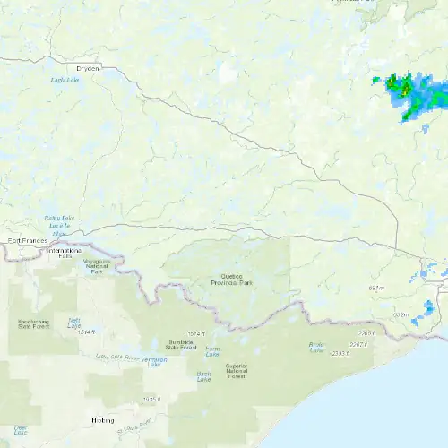 Radar near Atikokan at now — 12:00 am EST, Sat Jul 11
