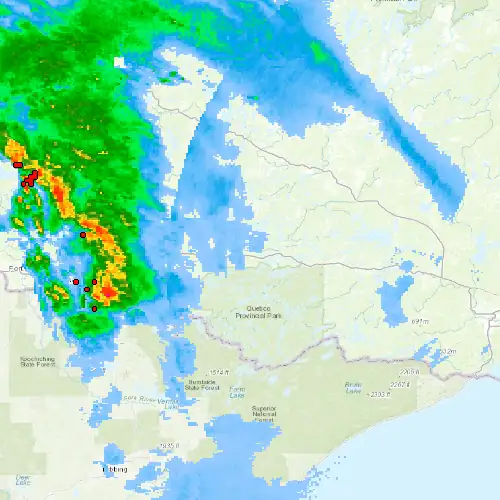 Radar near Atikokan at now — 10:00 pm EST, Mon Sep 7