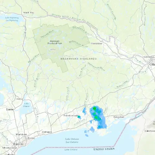Radar near Bancroft at now — 12:48 am EDT, Sat Jul 11