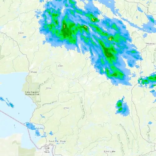 Radar near Chapleau at now — 11:00 pm EDT, Mon Sep 7