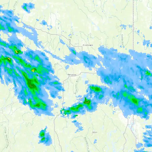 Radar near Cochrane at now — 11:00 pm EDT, Mon Sep 7