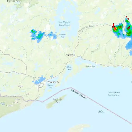 Radar near Dorion at now — 2:00 am EDT, Sat Jul 11