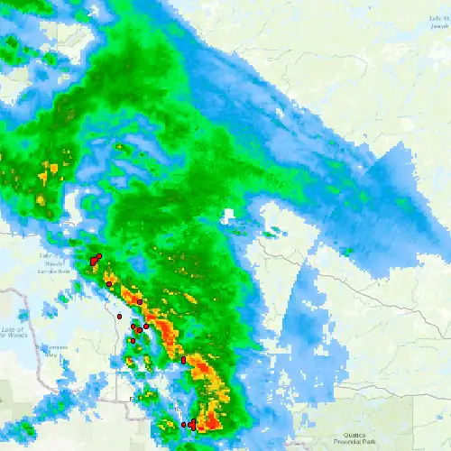 Radar near Dryden at now — 9:54 pm CDT, Mon Sep 7