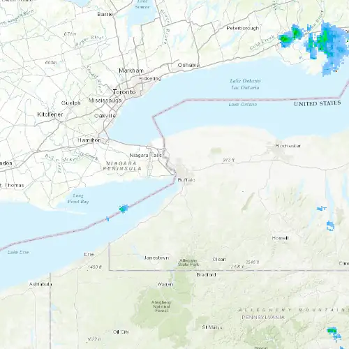 Radar near Fort Erie at now — 2:12 am EDT, Sat Jul 11