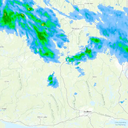 Radar near Gogama at now — 11:00 pm EDT, Mon Sep 7