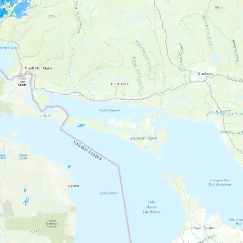 Radar near Gore Bay at now — 1:00 am EDT, Sat Jul 11