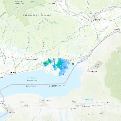 Radar near Greater Napanee at now — 2:12 am EDT, Sat Jul 11