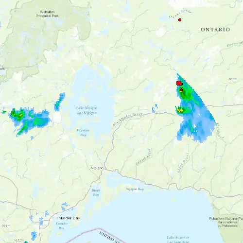 Radar near Greenstone (Beardmore) at now — 12:54 am EDT, Sat Jul 11