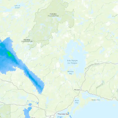 Radar near Gull Bay at now — 11:00 pm EDT, Mon Sep 7