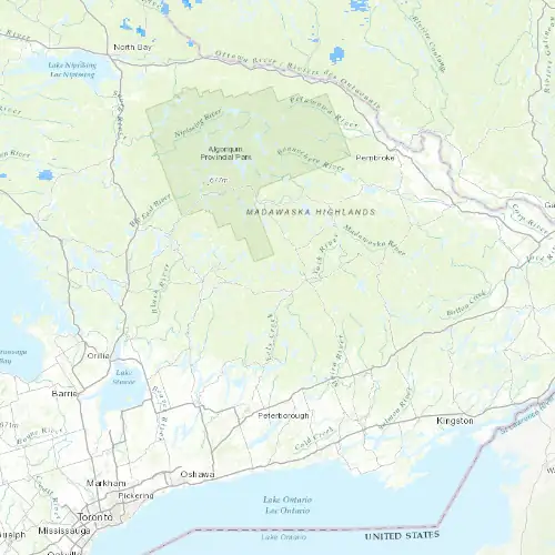 Radar near Haliburton at now — 10:54 pm EDT, Mon Sep 7