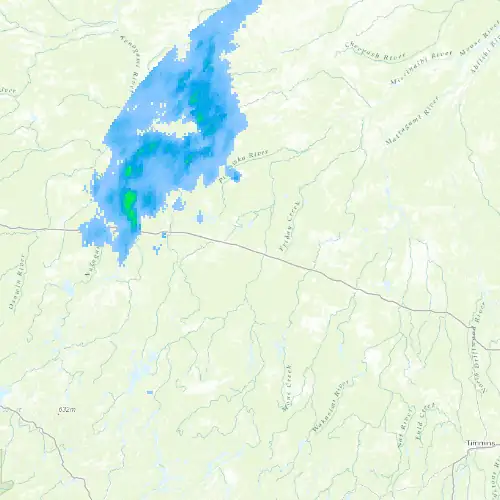 Radar near Hearst at now — 12:48 am EDT, Sat Jul 11