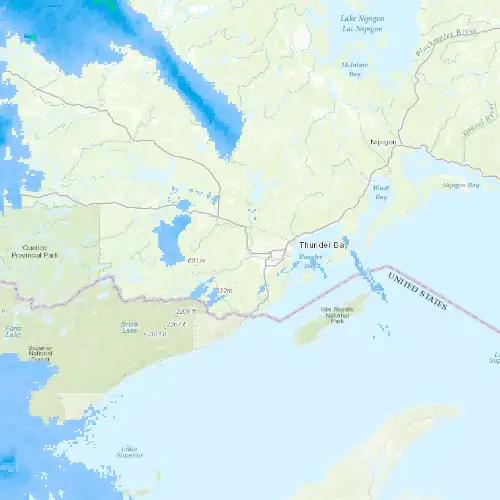 Radar near Kakabeka Falls at now — 11:00 pm EDT, Mon Sep 7