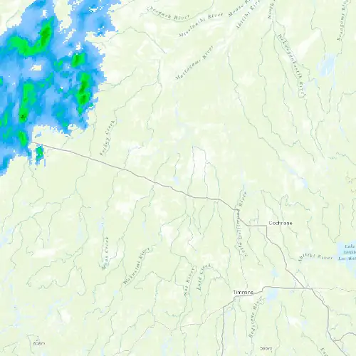 Radar near Kapuskasing at now — 2:00 am EDT, Sat Jul 11