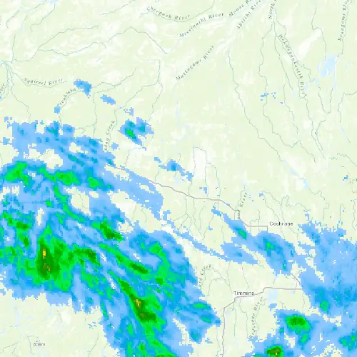 Radar near Kapuskasing at now — 10:54 pm EDT, Mon Sep 7